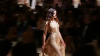 Cavalli's Fluid Gold Milan Collection Channels Regal Elizabeth Taylor and Free-Spirited Jane Birkin